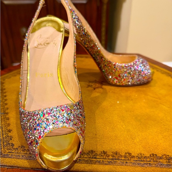 CHRISTIAN LOUBOUTIN 
Glitter No Prive 120 Pumps size 38 UK 4” Heel MSRP $895 - Picture 8 of 15